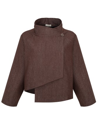 IlAiko Chocolate denim Cross Jacket